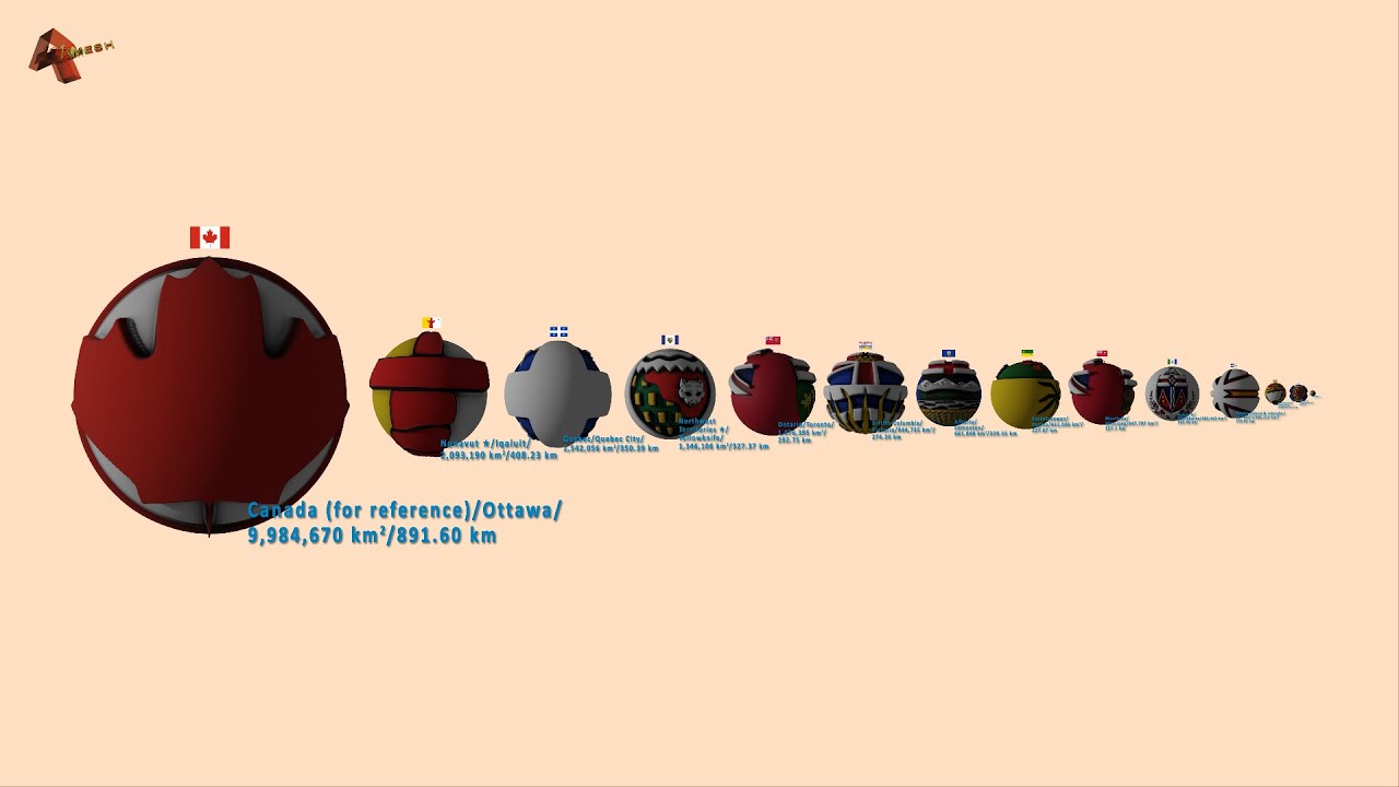 Canada Provinces & Territories Size Comparison: Update 2.0