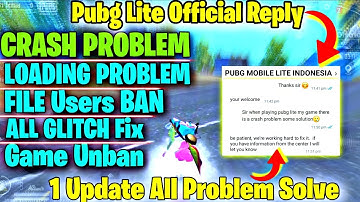 😛-Official REPLY Pubg Lite | Pubg Lite All Problem Fix 10001% | Pubg Lite Crash problem Fix-😚