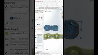 Chain Pattern in SOLIDWORKS #shorts #solidworkstutorial #solidworks