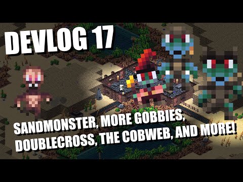 Isometria Devlog 17 - Sandmonster, Gobbies, Doublecross, The Cobweb - Made with Pygame and Python