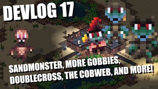 Isometria Devlog 17 - Sandmonster, Gobbies, Doublecross, The Cobweb - Made with Pygame and Python