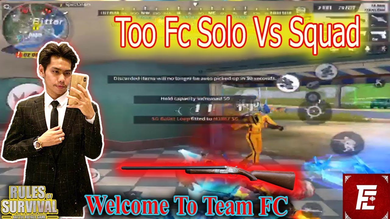 Too Fc Solo Vs Squad,Too Fc | Tii Gaming | Rules Of Survival Khmer, ROS Kh Cup