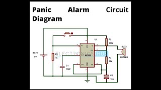 Panic alarm using 555 timer IC