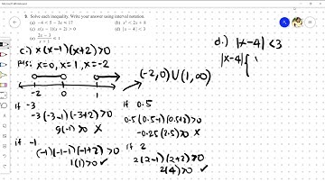Algebra | Solve each inequality and answer using interval notation (Part 2/3)