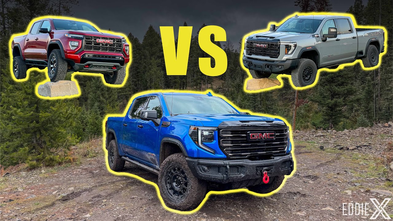 Comparing All The GMC AT4X Trucks!! Canyon vs Sierra 1500 vs Sierra