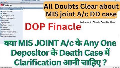 Closure of joint MIS account when one deposit died/ Audit objection.