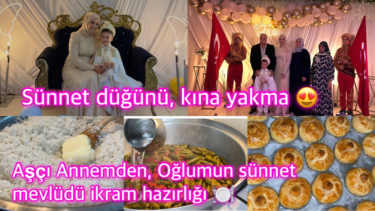 Annemden 50 Kişilik Mevlüt Hazırlığı 🍽️ Oğlumun Sünnet Eğlencesi, Kına Yakma 🥰❤️