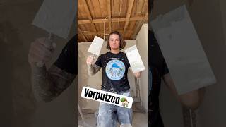 Das Verputzen macht langsam Spaß 🏡👷| #bau #baustelle #diy #renovation #haus #fyp #homerenovation