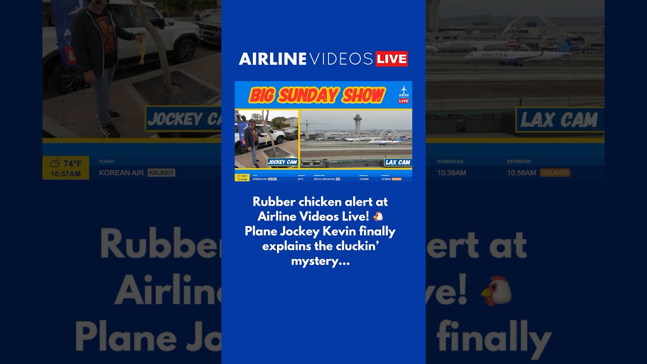 Why This Rubber Chicken Is Hanging at Airline Videos Live 🐔