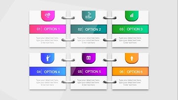 6 options infographic design slide in PowerPoint