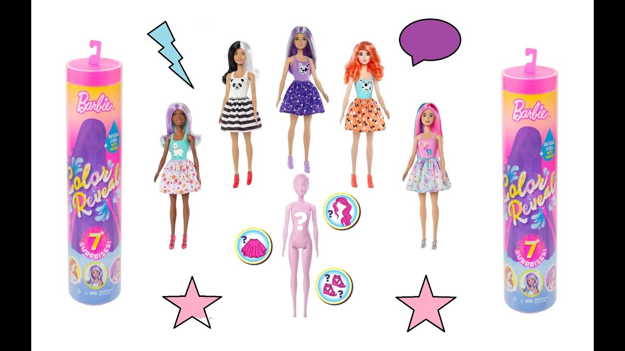 Kutu açılımı Barbie Color Reveal - YouTube