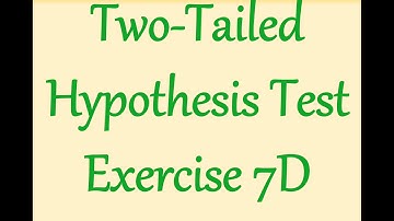 AS Maths - Statistics - Two-Tailed Hypothesis Test