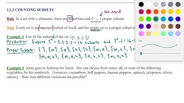 2.2.2 Counting Subsets