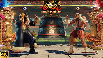 Sagat mirror match | Street Fighter V | CPU vs CPU AI vs AI (hardest difficulty level)