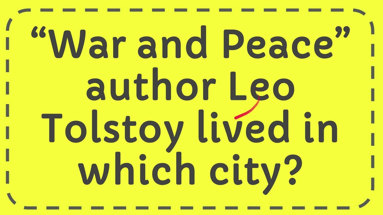 War And Peace Author War And Peace Author