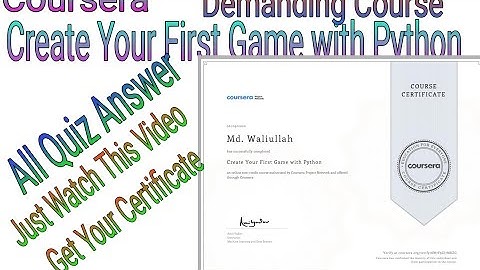 Create Your First Game with Python || All Quiz Answer