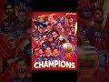 second consecutive title for RCB