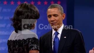DEBATE:OBAMA, ROMNEY POST DEBATE HAND SHAKE