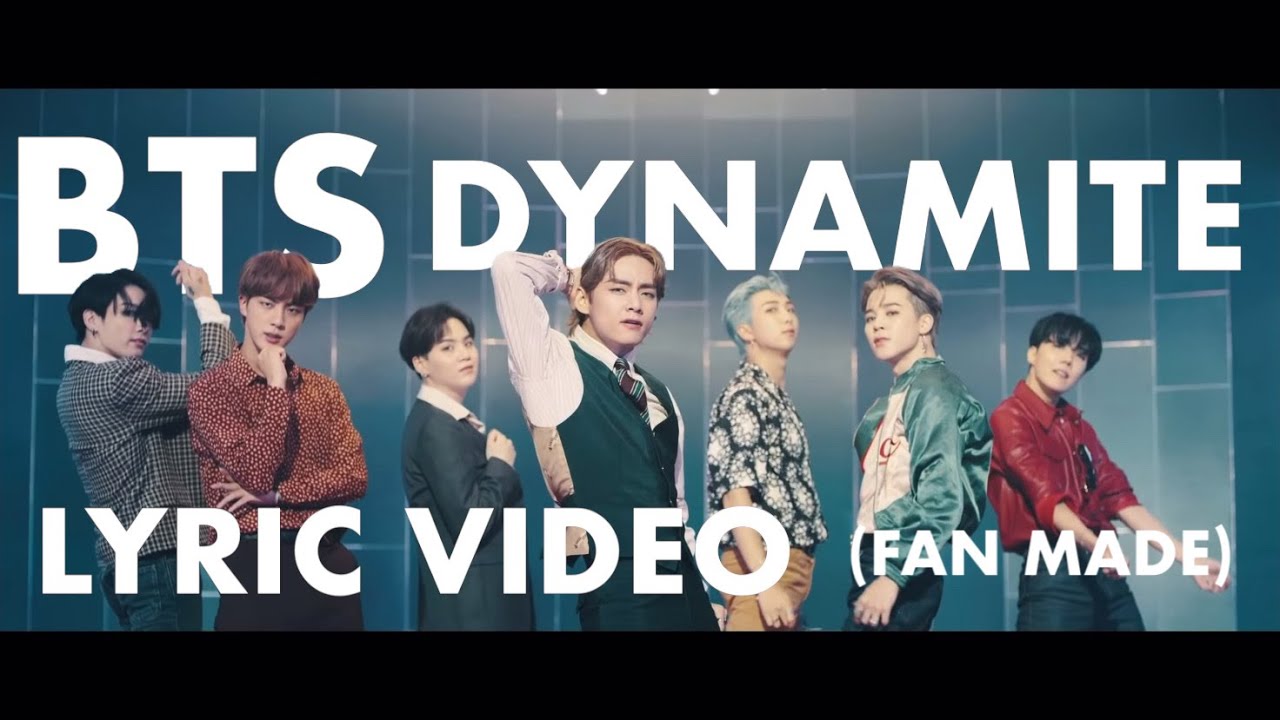 BTS (방탄소년단) 'Dynamite' Lyric Video (Fan Made)