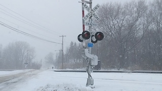 Live Streaming In The Snow Storm Stella  CSX Train