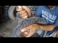 ukir ban motor menggunakan alat sederhana||motorcycle tire carving tools