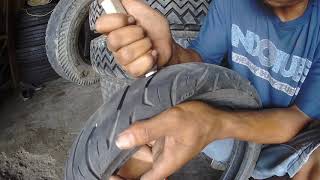 ukir ban motor menggunakan alat sederhana||motorcycle tire carving tools