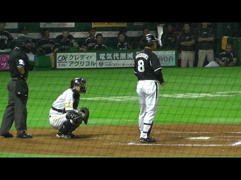 サファテvs福留～１球毎に大声援（2014日本S第5戦 9回表）