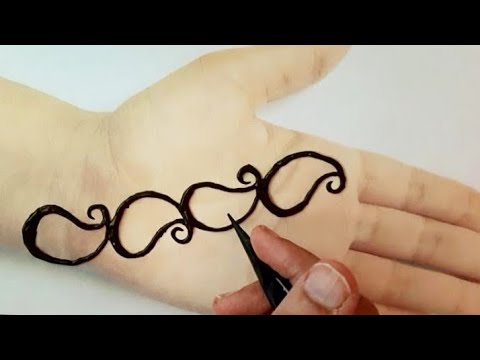 beautiful easy one shape arabic mehndi henna designs for front hands ...