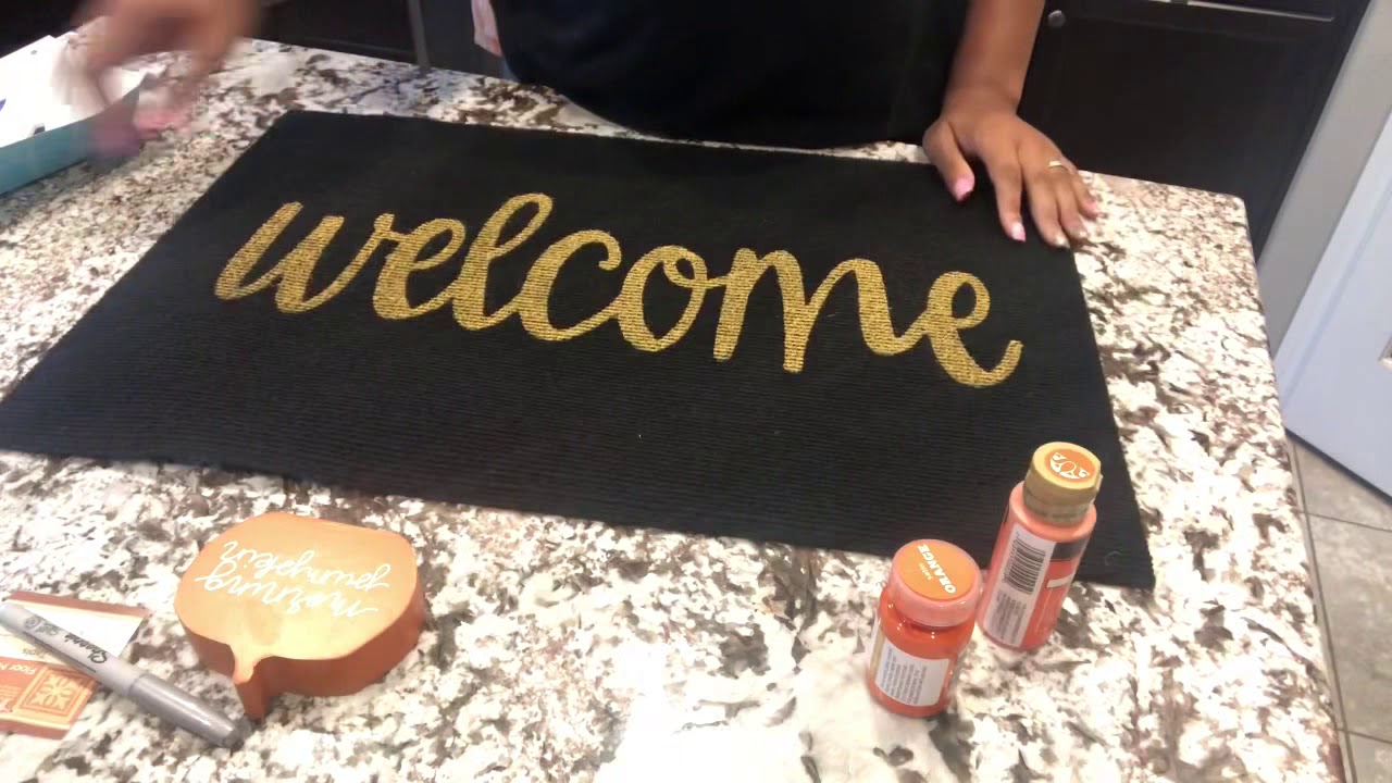 2 Dollar Tree Halloween Mat YouTube