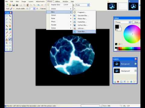 Paint.net exploding planet tutorial