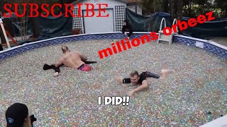 MrBeast 100 Million Orbeez in a pool