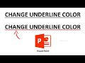 How to change underline color in powerpoint