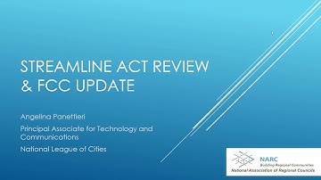 Legislative Briefing on the STREAMLINE Act & FCC Update