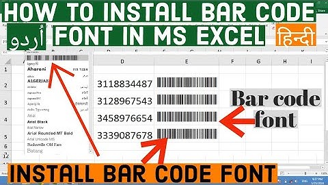 How to Install Bar Code Font in Ms Excel | Download And Install Bar Code Font in Ms Excel