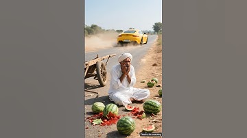 Car couple hits old man, then gets a good lesson 😭 #ai #dog #trending #car