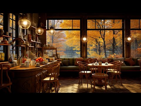 Relaxing October Autumn Jazz - Warm Jazz Piano Music In Cozy Coffee Shop For Good Mood