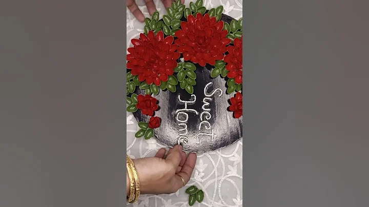 how to make name plate with pista shells 💐 #shortsfeed #easy diy