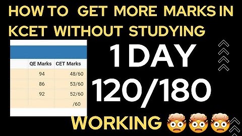HOW TO EASILY  GET MORE MARKS IN KCET  2023 WITH UR PU MARKS WITHOUT STUDYING#kcet#trending