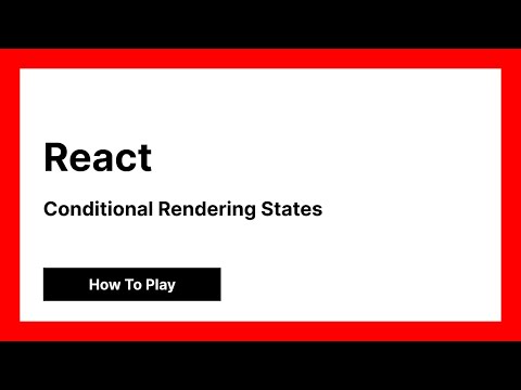 React Conditional Rendering - BBC How To Play Quiz - Example