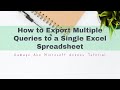 Ms Access Export To Excel Multiple Worksheets