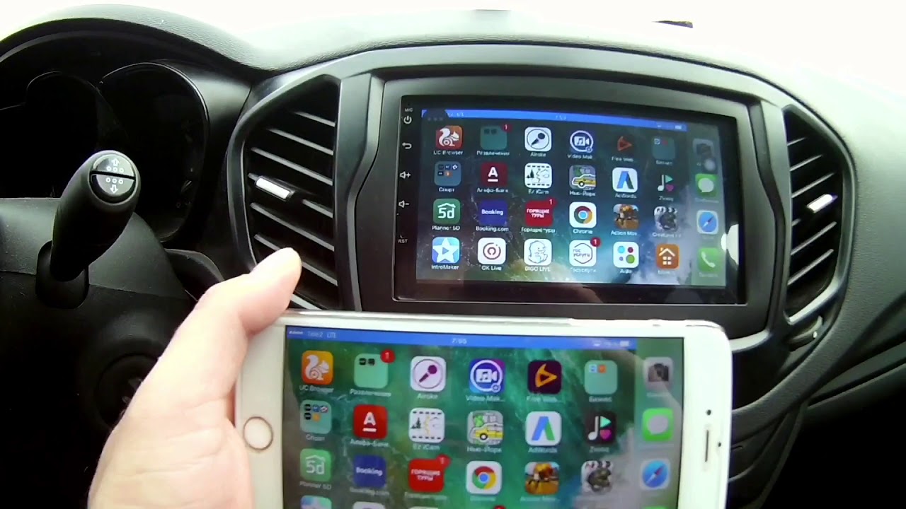 Лада Веста ОБЗОР 2 DIN автомагнитола с Китая Lada Vesta - YouTube