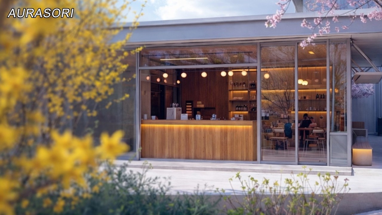 봄 산책 후 카페에서 듣는 편안한 음악 ☕ 그냥 틀어두세요 | Calm Focus Music | AURASORI