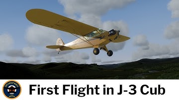 Flying the newly released P3Dv4 A2A Simulations PBR Accu-sim J-3 Cub in the Cairngorms National Park