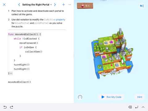 Setting the Right Portal - Swift Playgrounds Learn to Code 2 with Explanation