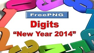 PNG-images Digits "New Year 2014" / Цифры "Новый год 2014"