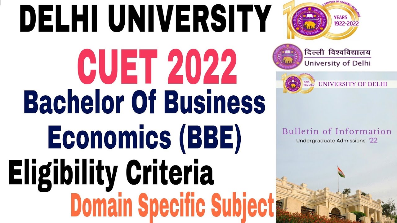 Delhi University BBE Economics Admission 2022 Process, Eligibility ...