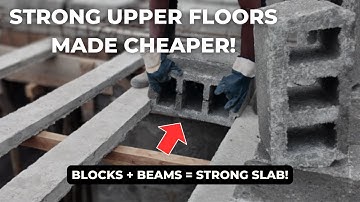 How Concrete Flat Beams & Blocks are Installed to Build an Upper Floor Slab