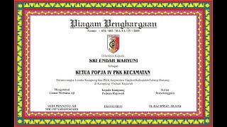 Aplikasi Cetak Piagam Juara Kelas Excel Gratis