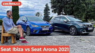Seat Ibiza y Arona 2021: ¿Utilitario o SUV? | Prueba / Test / Review en español | coches.net thumbnail