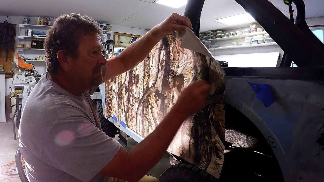 How to install camo wrap to a vintage jeep Part 1